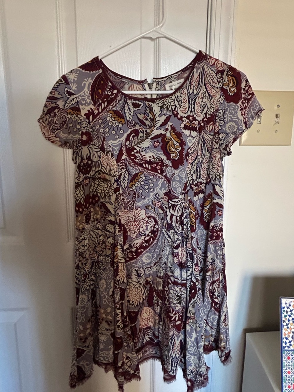 Silence + Noise Paisley Short Sleeve Swing Dress